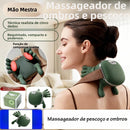 Massageador elétrico portátil pescoço calmante intensidade de 3 velocidades + aquecimento infravermelho